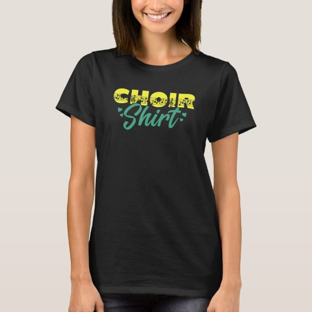 Choir Music Group Singer Choir Member Director Tea T Shirt (Framsida)