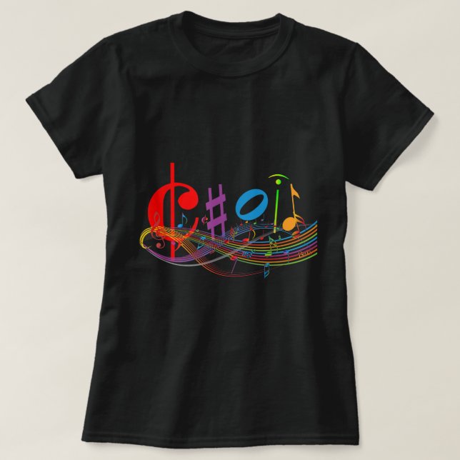 Choir Music Symbols Favorite Class Back to school T Shirt (Design framsida)