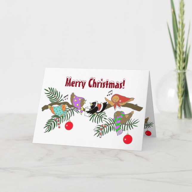 Choir of Birds jul, Ukrainas folkkonst Helgkort (Framsida)