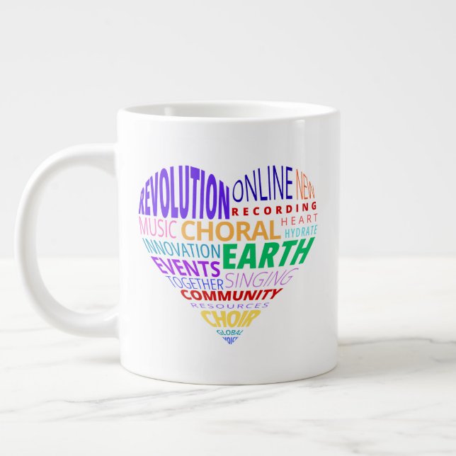 Choir of the Earth Word Cloud Jumbo Mugg (Vänster)