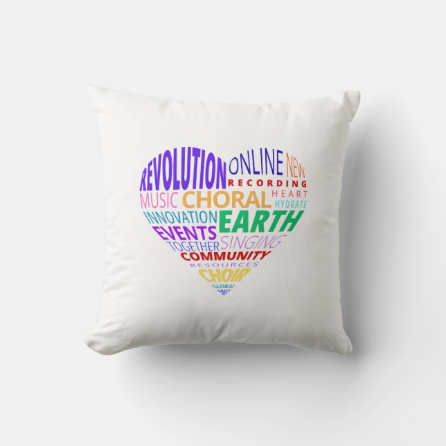Choir of the Earth Word Cloud Kudde (Framsida)