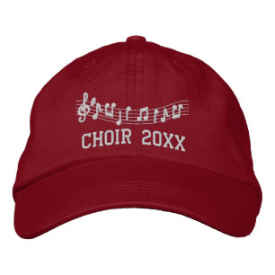 Choir Personlig Embroized Music Hat Broderad Keps