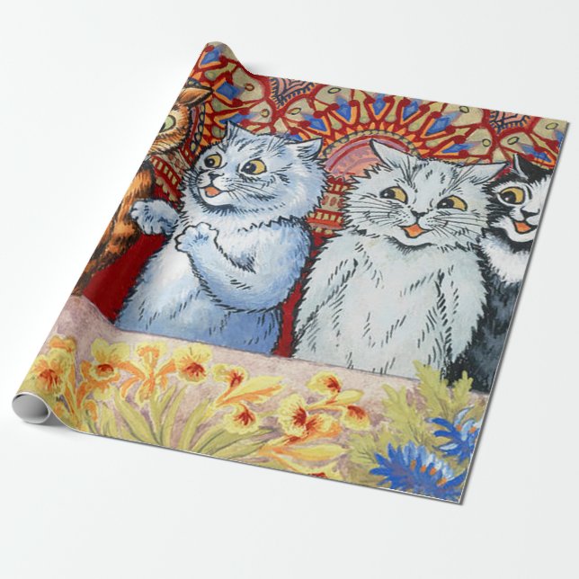 Choir Rehearsal av Louis Wain Presentpapper (Utrullad)