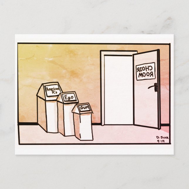 Choir Room-postkort Vykort (Framsida)