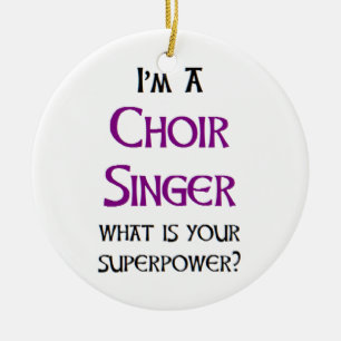 choir singer julgransprydnad keramik