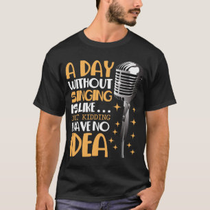 Choir Singer Karaoke Microphone Sång Music Älska T Shirt