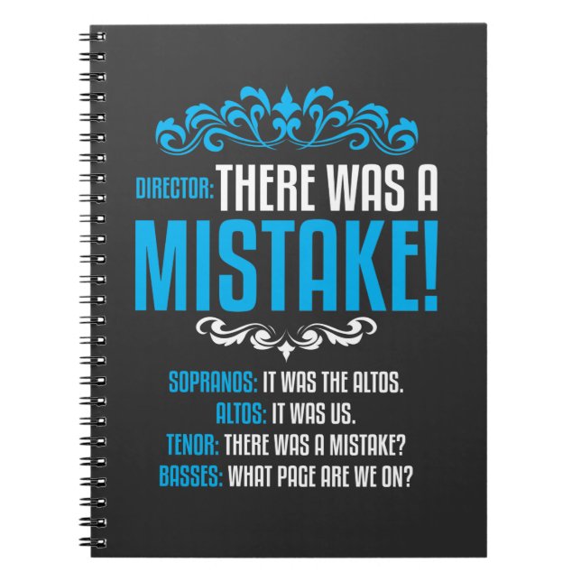 Choir Singer Musical Director Soprano Alto T Anteckningsbok (Framsidan)