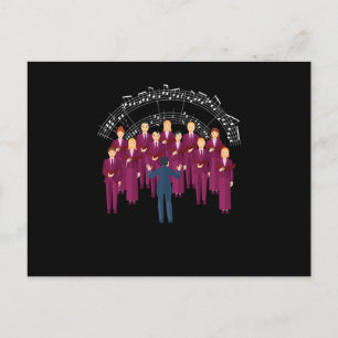 Choir Singing Choral Music Chorus Conductor Gift Vykort