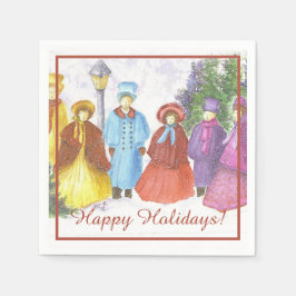 Choir Singing jul Party Pappersservett