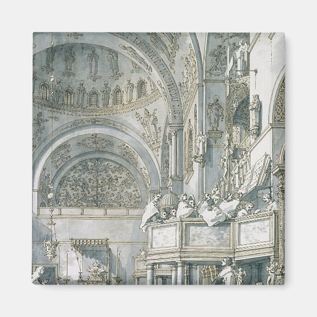 Choir sjunger i St. Mark's Basilica. Magnet (Framsidan)