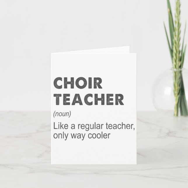 Choir Teacher Definition Teaching School Teacher F Kort (Framsida)