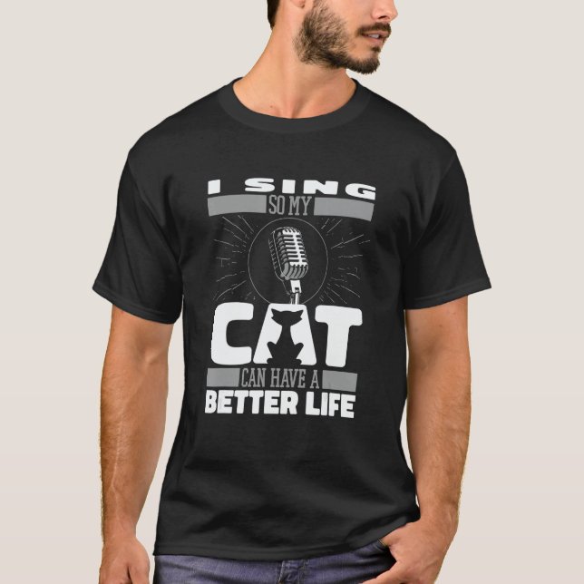 Choirmaster Cat Singing   Singer Choir Director T Shirt (Framsida)
