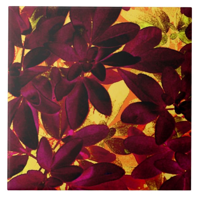 Choisya Autumn-keramisk panel Kakelplatta (Framsidan)