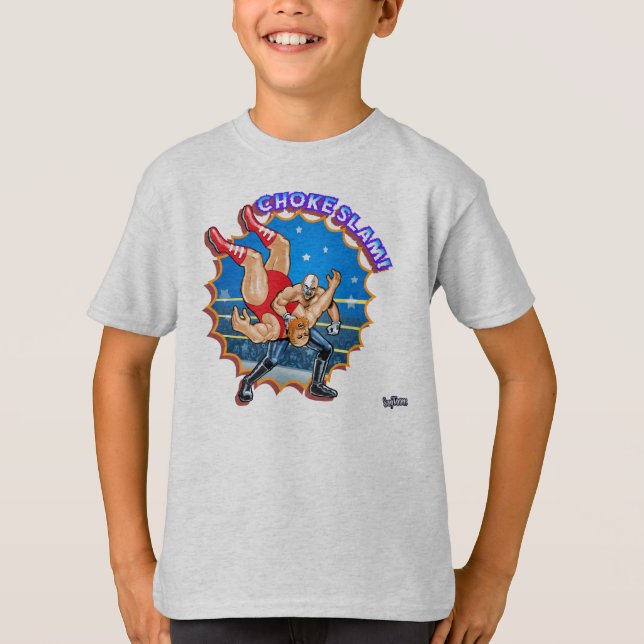Choke Slam! Pro Wrestling art shirt Tröja (Framsida)