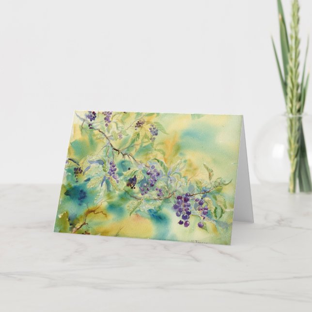 Chokecherries Blank Notecard Tack Kort (Framsida)