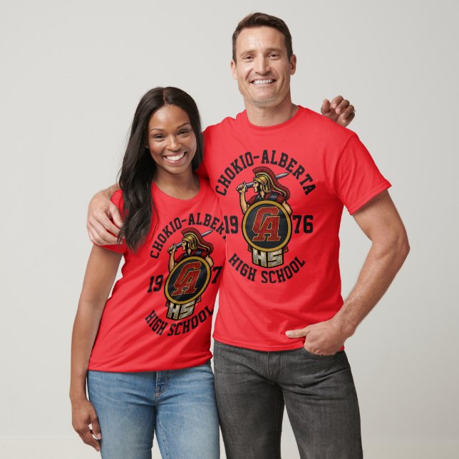 Chokio-Alberta Spartans klass 1976 framsida T Shirt (Unisex)