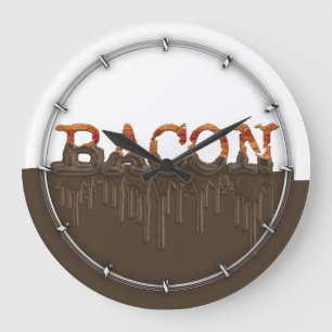 Choklad ÄLSKAR bacon Stor Klocka