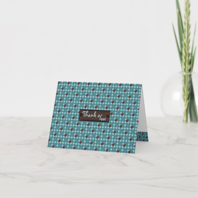 Choklad Aqua Bubblor Tack Anpassad Kort (Framsida)
