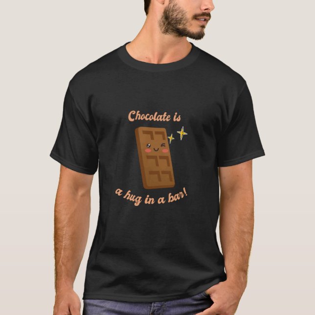 Choklad är en hacka i en Pub Cute Choco. T Shirt (Framsida)