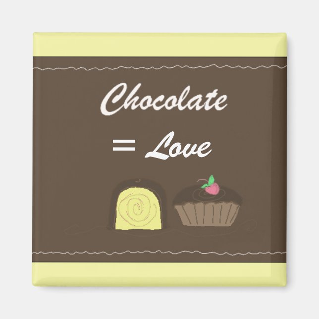 Choklad är Kärlek Magnet (Framsidan)