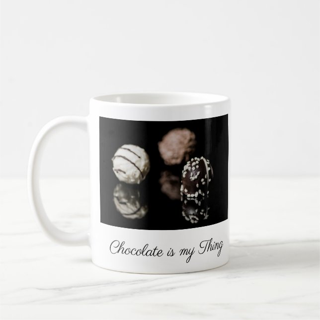 Choklad är min grej kaffemugg (Vänster)