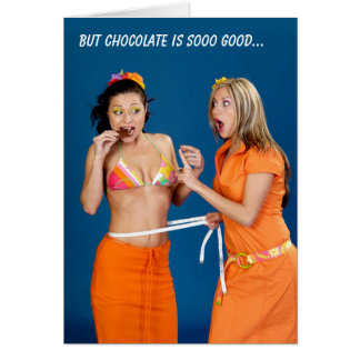 Choklad är sooobran hälsningskort