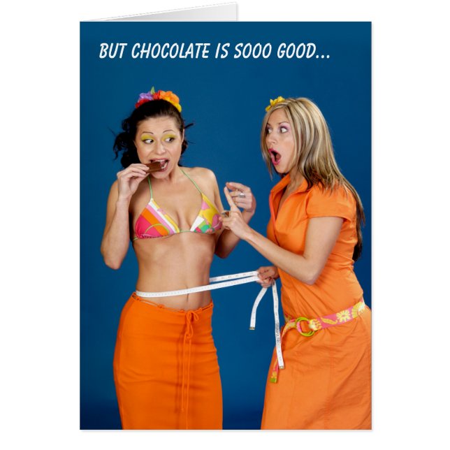 Choklad är sooobran hälsningskort (Framsidan)