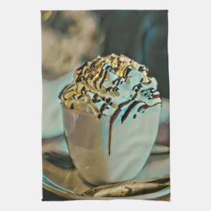 Choklad av glass kökshandduk