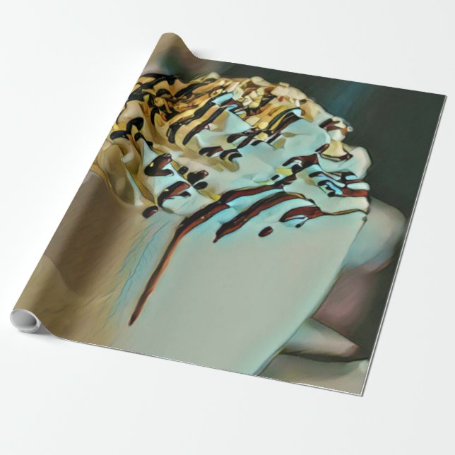 Choklad av glass presentpapper (Utrullad)