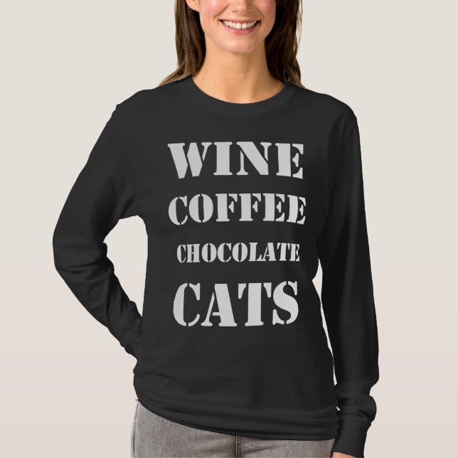 Choklad av vin-kaffe t shirt (Framsida)