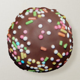 Choklad-behandling Rund Kudde