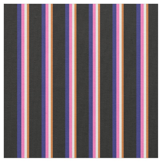 Choklad, Beige, Shock rosa, Midnight Blue & Black Tyg (Närbild)