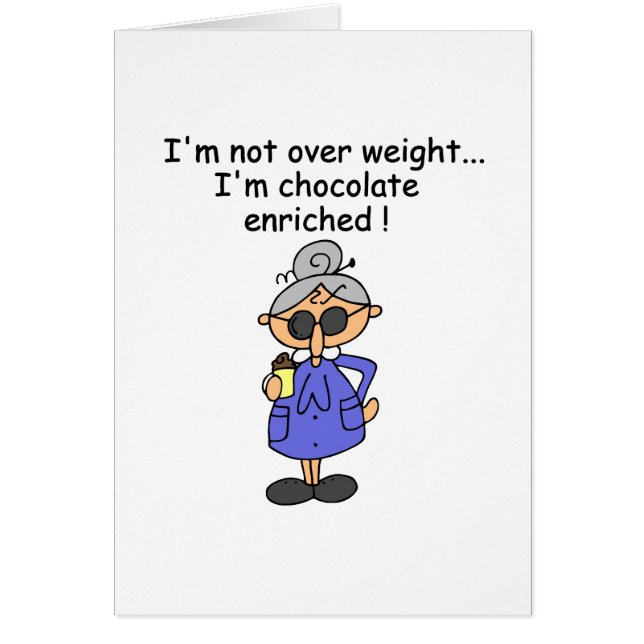Choklad berikad humor hälsningskort (Framsidan)