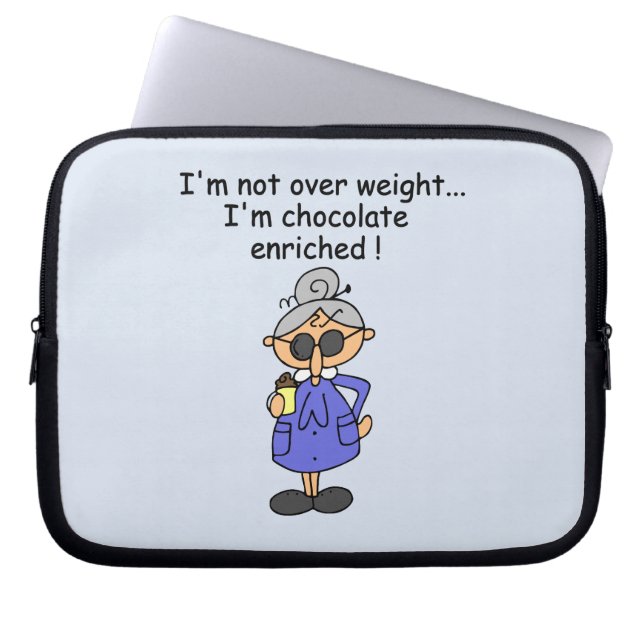 Choklad berikad humor laptop sleeve (Framsidan)