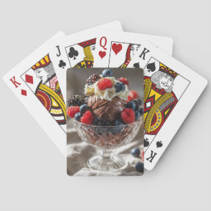 Choklad Berry Efterrät Foto Design Casinokort
