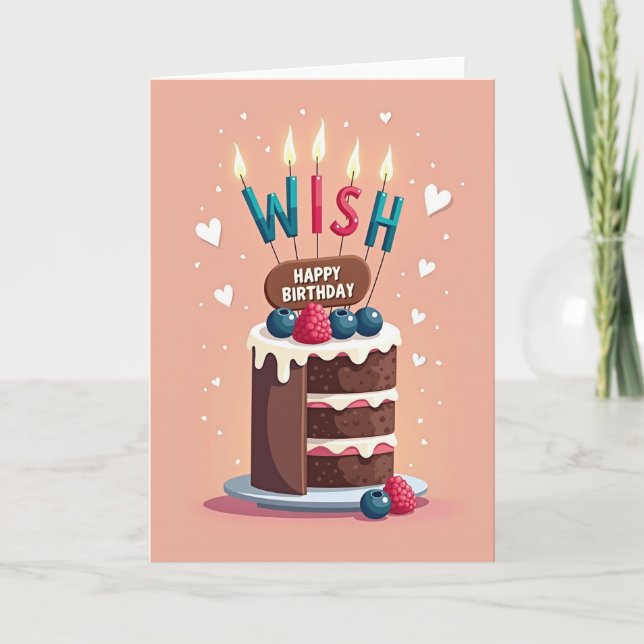 Choklad Berry Wish-kort Kort (Framsida)