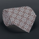Choklad, blå och vit Retro Mönster Slips<br><div class="desc">Choklad,  blå och vit Retro Mönster</div>