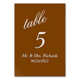 Choklad-Bordsnummer Bordsnummer