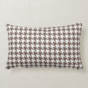Choklad Brown Houndstooth Lumbarkudde