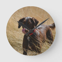 Choklad Brun Labrador Retriever Rund Klocka