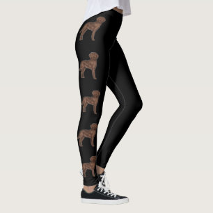 Choklad Brun Labrador Retriever Söta Hundar Svart Leggings