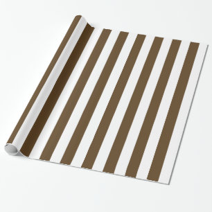 Choklad Brun och vit Rand Presentpapper
