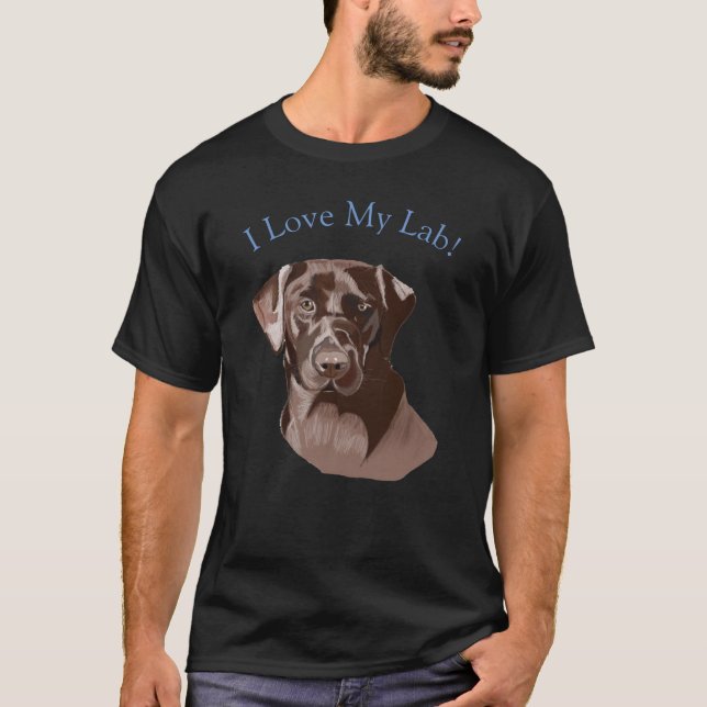 Choklad - bruna Labrador, Retriever T Shirt (Framsida)
