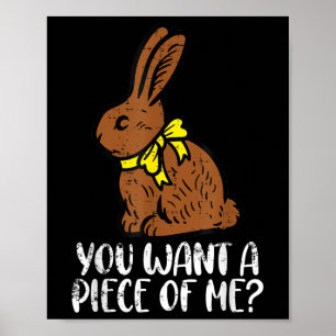 Choklad Bunny Vill du ha Biet från mig, Lustigt Ös Poster