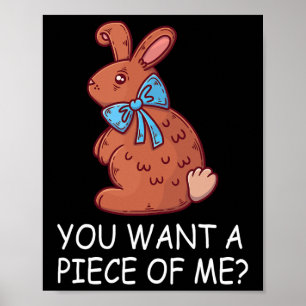 Choklad Bunny Vill du ha Biet från mig, Lustigt Ös Poster