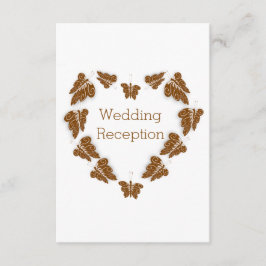 Choklad Butterflies Design Wedlapp Reception Tilläggskort