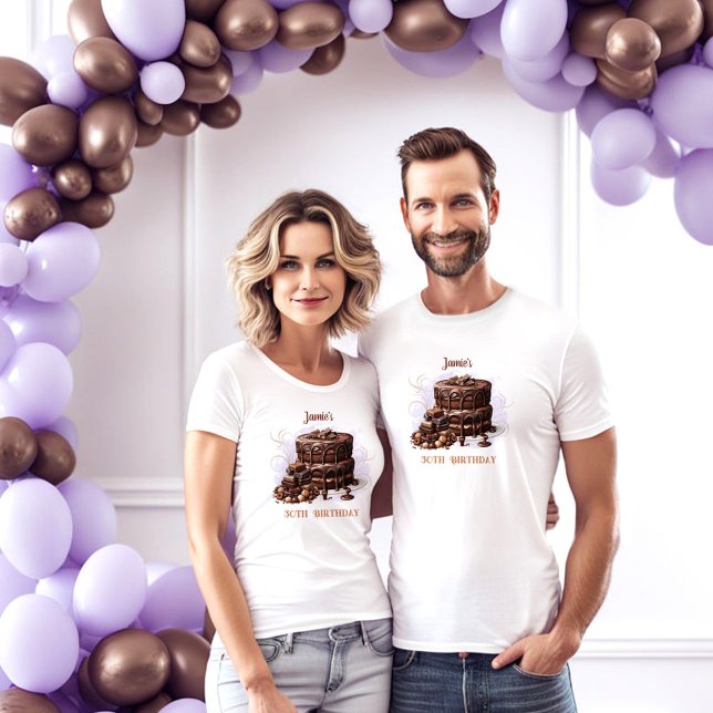 Choklad Cake 30års födelsedag Party Unisex T Shirt (Chocolate Cake 30th Birthday Party Unisex T-Shirt)