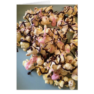 Choklad Candy Popcorn med redigerbar text Hälsningskort