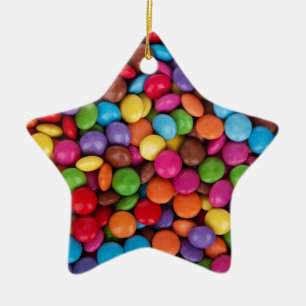 Choklad candy-regnbåge färg julgransprydnad keramik