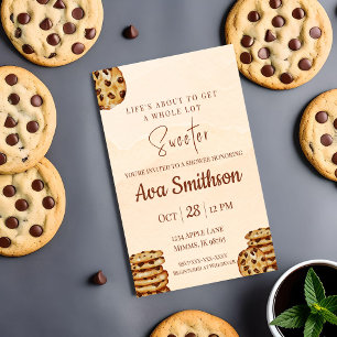 Choklad Chip Cookie Baby Shower Inbjudan